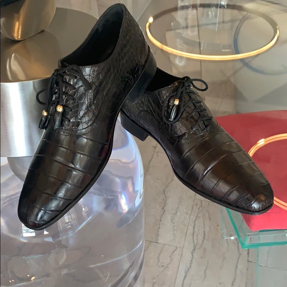 Alligator Shoes by Max Leather size 11.5, USA Made
